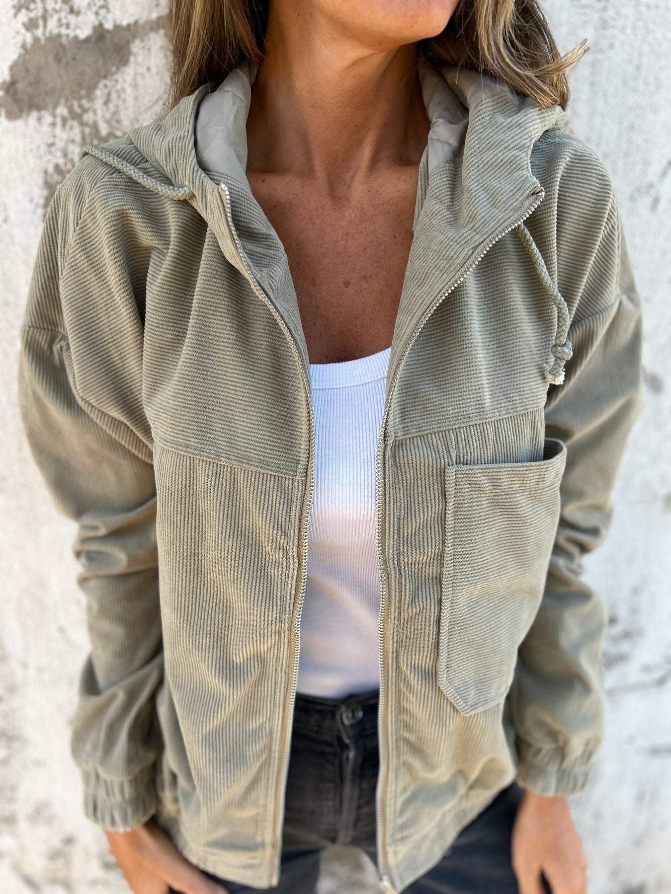 Lightweight Hooded Zip-Up Jacket | Refined Spring Everyday Ease