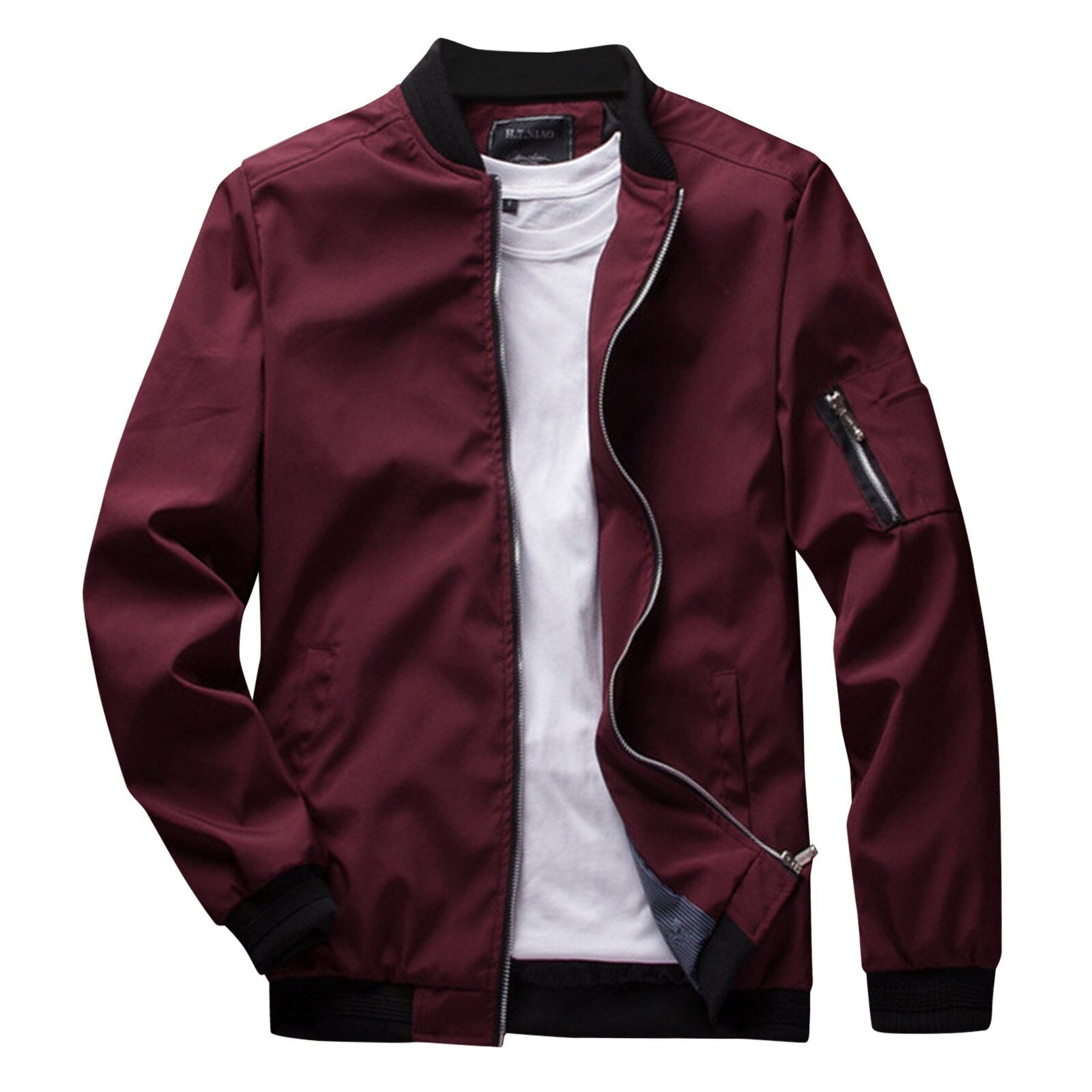 Lightweight Water-Repellent Men's Bomber Zip-Up Jacket | Effortless Warm-Weather Layering