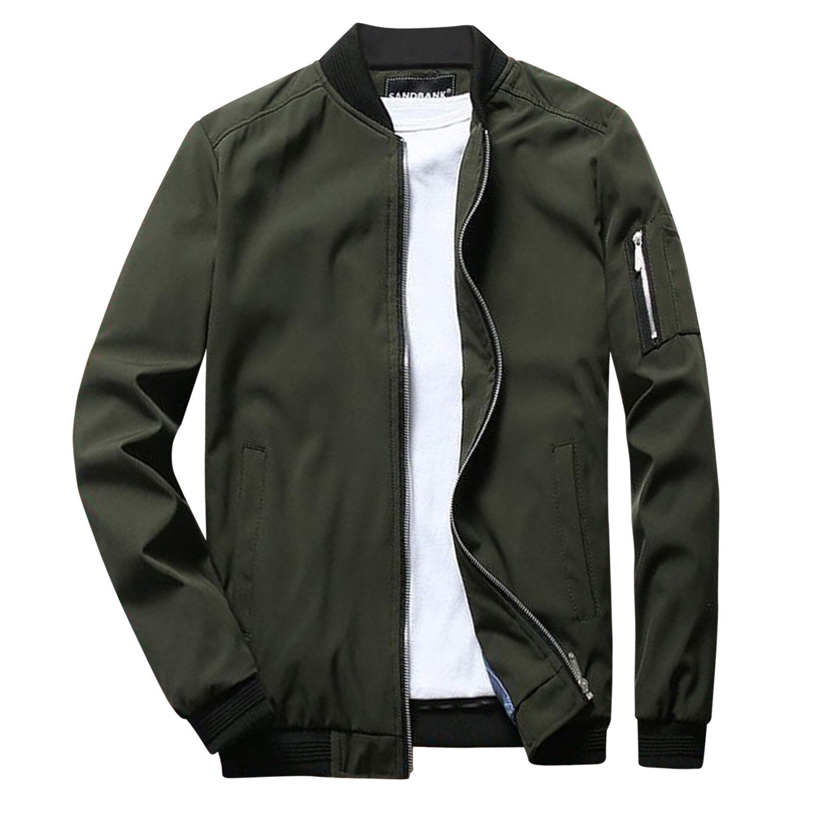 Lightweight Water-Repellent Men's Bomber Zip-Up Jacket | Effortless Warm-Weather Layering