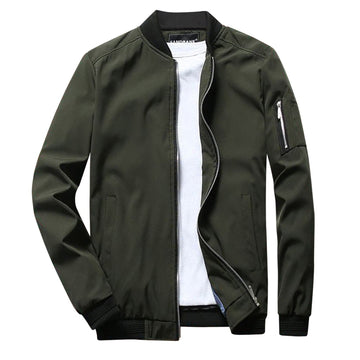 Lightweight Water-Repellent Men's Bomber Zip-Up Jacket | Effortless Warm-Weather Layering