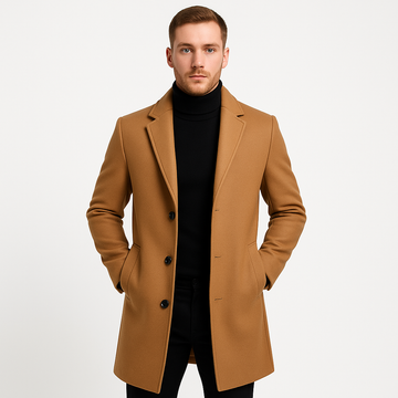 Men's Single-Breasted Overcoat | Effortless Winter Refinement