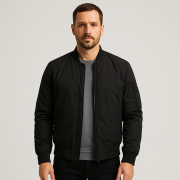 Men’s Zip-Up Bomber Jacket | Summer-Ready Modern Street Elegance