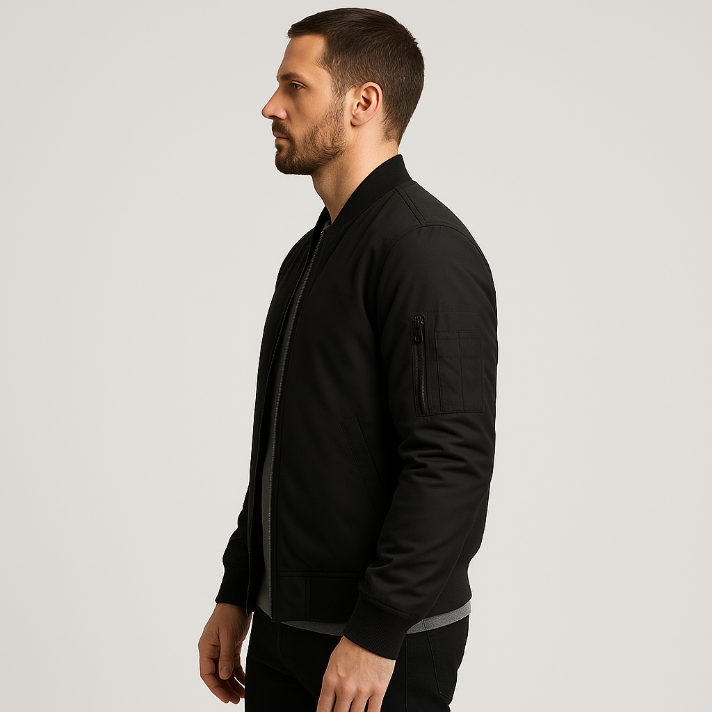 Men’s Zip-Up Bomber Jacket | Summer-Ready Modern Street Elegance
