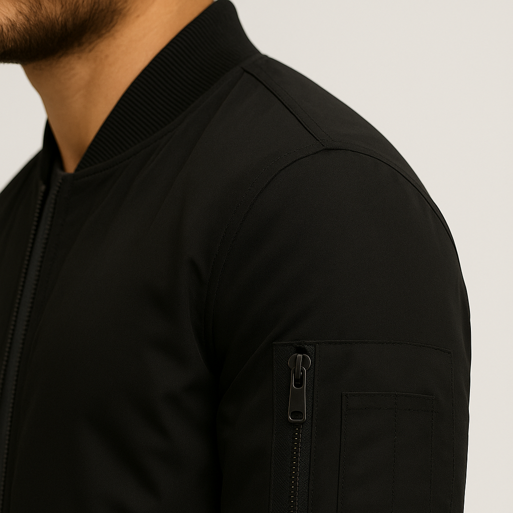 Men’s Zip-Up Bomber Jacket | Summer-Ready Modern Street Elegance