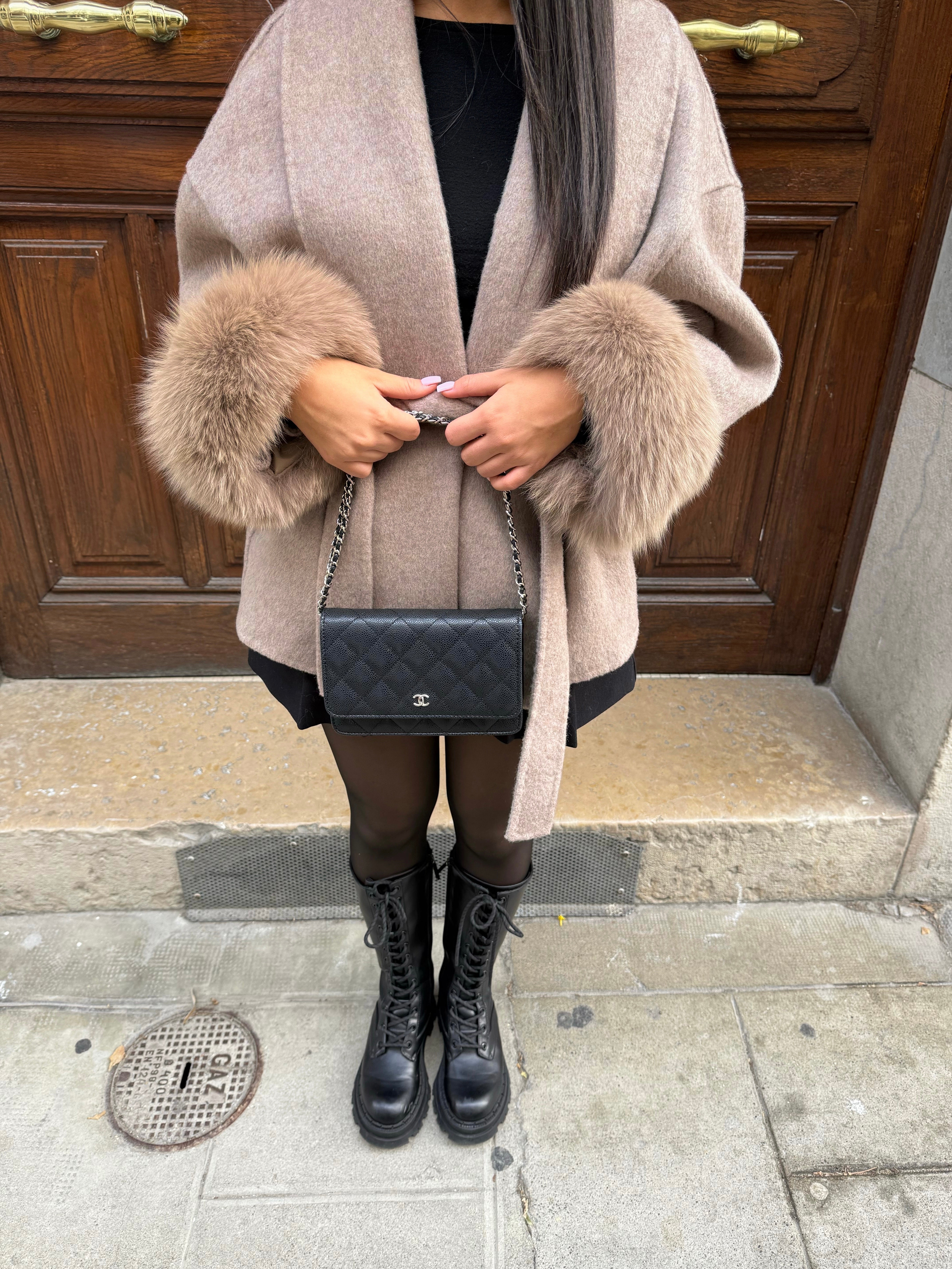 Faux Fur Trim Belted Coat | Effortless Autumn Sophistication