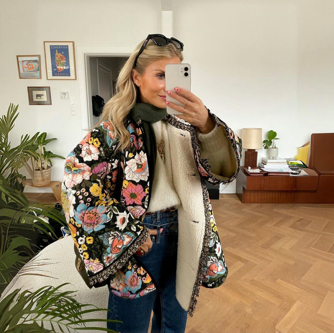 Floral Print Jacket | Quiet Botanical Elegance