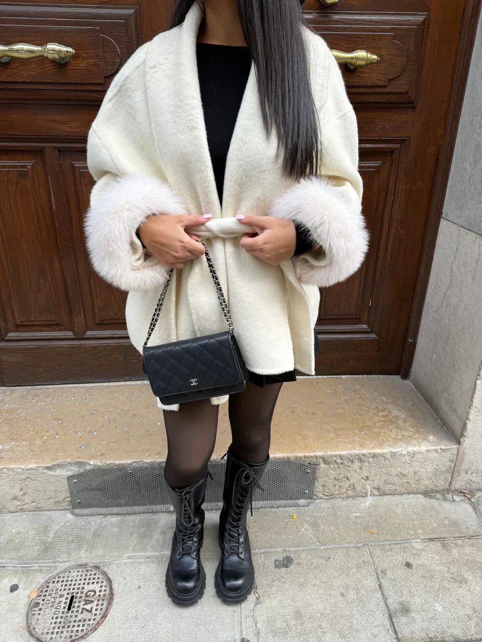 Faux Fur Trim Belted Coat | Effortless Autumn Sophistication