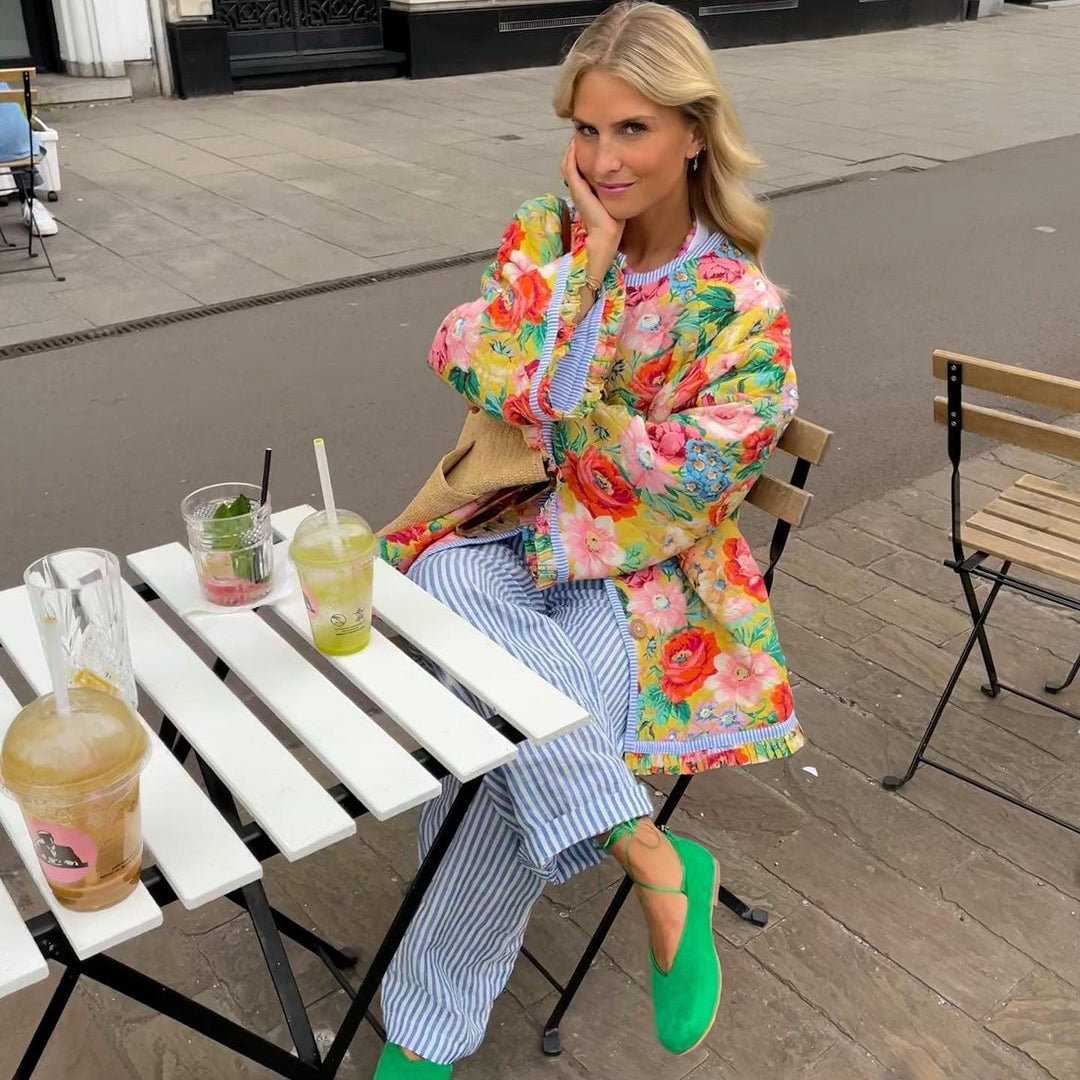 Floral Print Jacket | Quiet Botanical Elegance
