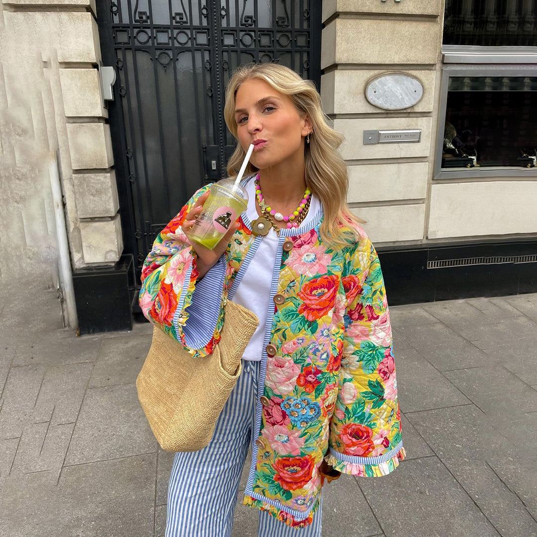 Floral Print Jacket | Quiet Botanical Elegance