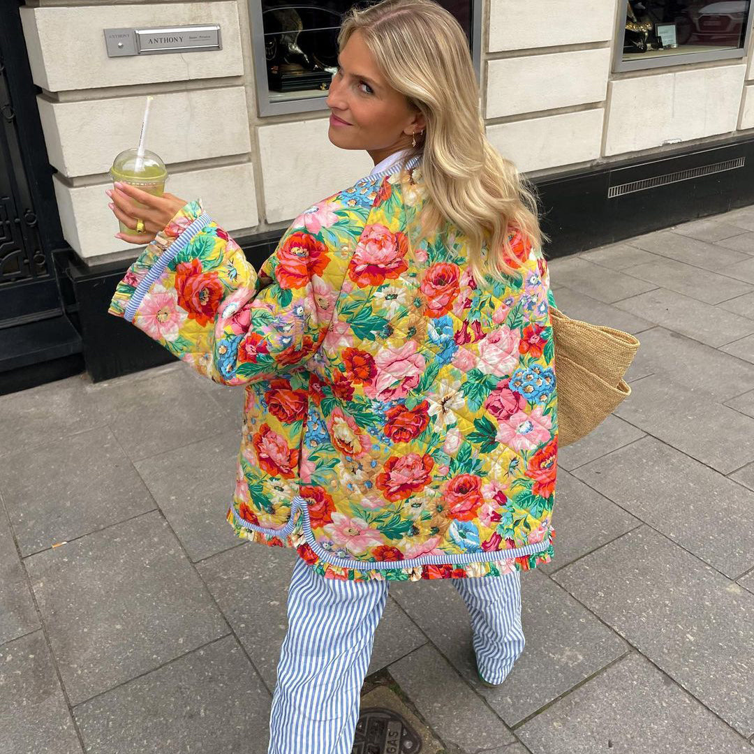 Floral Print Jacket | Quiet Botanical Elegance