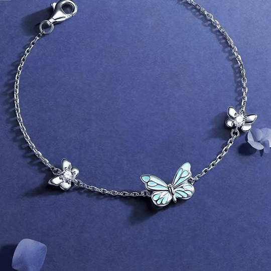 Blue Butterfly Bracelet | Luminous Dream Elegance