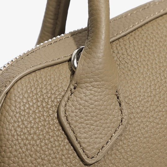Top-Grain Genuine Leather Baguette Handbag | Spacious Effortless Elegance