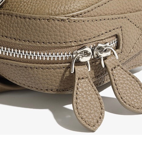 Top-Grain Genuine Leather Baguette Handbag | Spacious Effortless Elegance