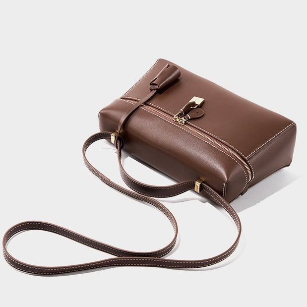Women’s Genuine Leather Crossbody Bucket Bag | Effortless Everyday Elegance