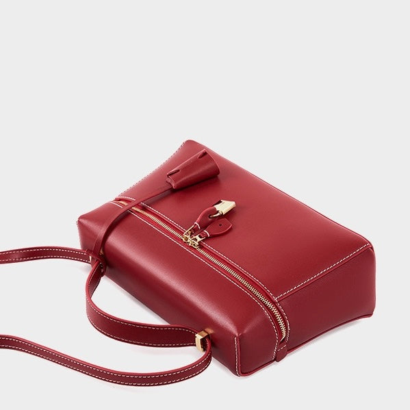 Women’s Genuine Leather Crossbody Bucket Bag | Effortless Everyday Elegance