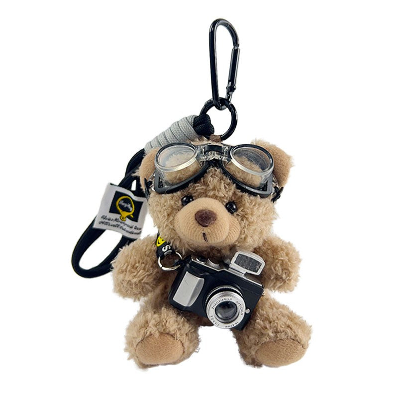 Camera Teddy Bear Bag Charm | Effortless Luxury Accent