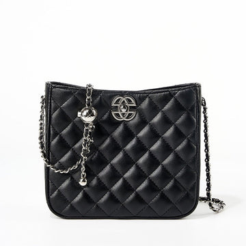 Women’s Genuine Cowhide Chain Commuter Bucket Bag | Effortless City Elegance
