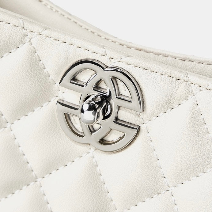 Women’s Genuine Cowhide Chain Commuter Bucket Bag | Effortless City Elegance