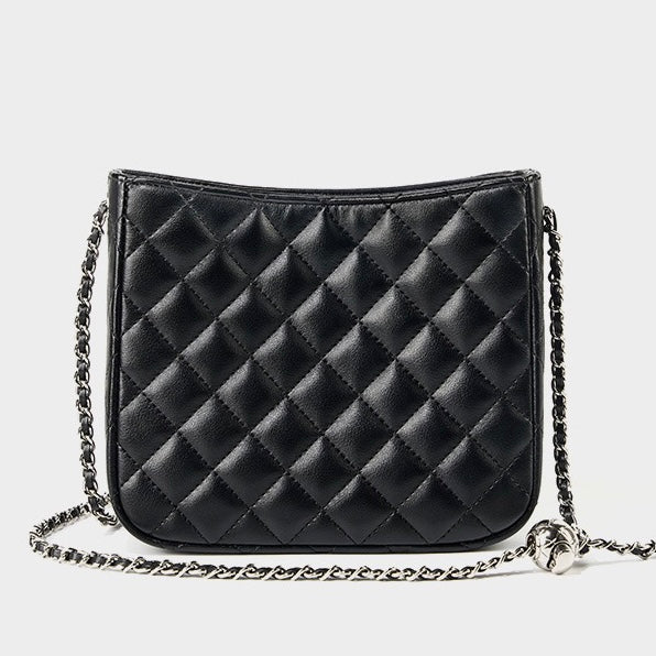 Women’s Genuine Cowhide Chain Commuter Bucket Bag | Effortless City Elegance