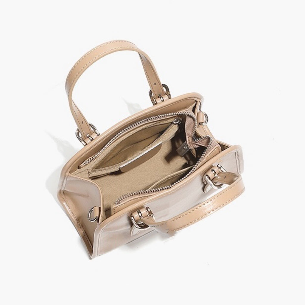 Genuine Leather Bowling Shoulder Bag | Large Capacity Commuter Elegance