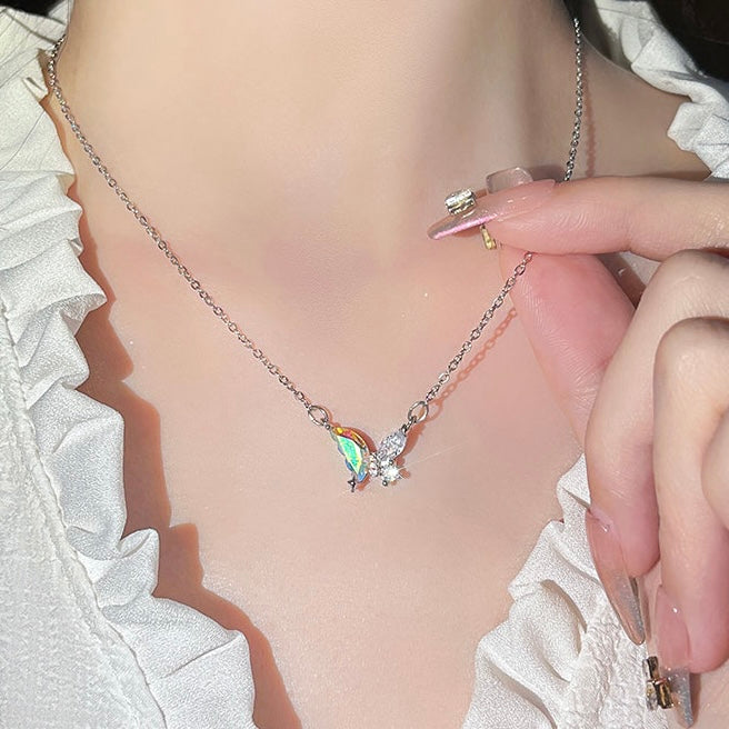 Celestial Butterfly Necklace | Ethereal Starlit Elegance For Timeless Grace