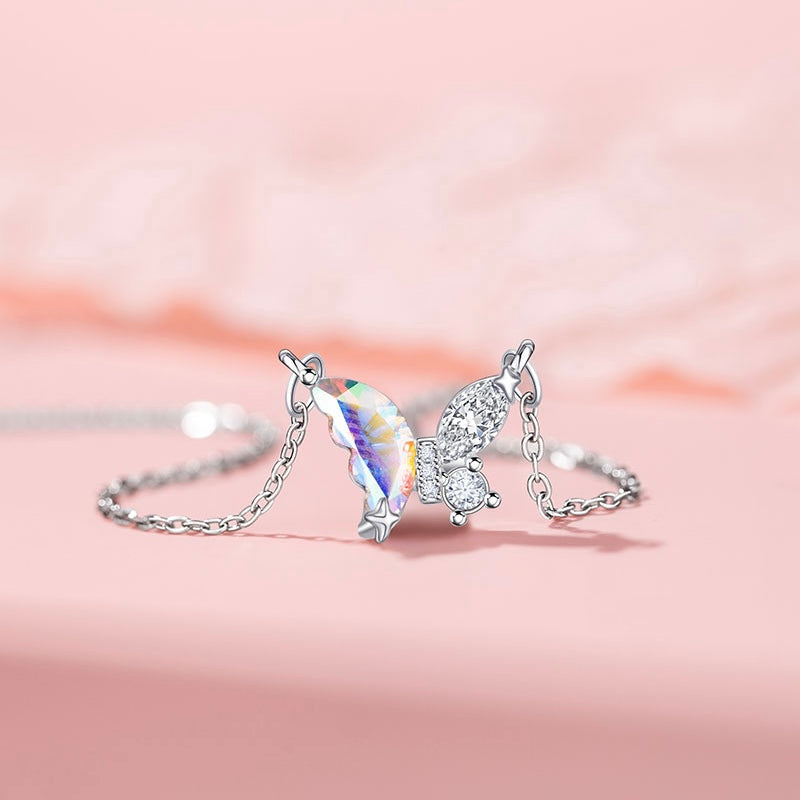 Celestial Butterfly Necklace | Ethereal Starlit Elegance For Timeless Grace