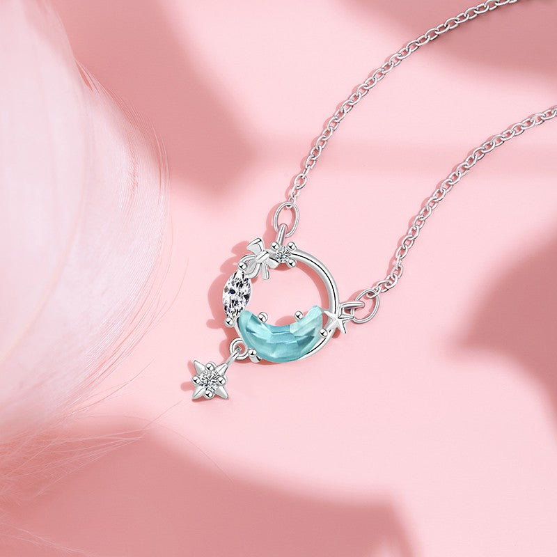 Lunar Glow Starry Dreams Necklace | Effortless Celestial Elegance