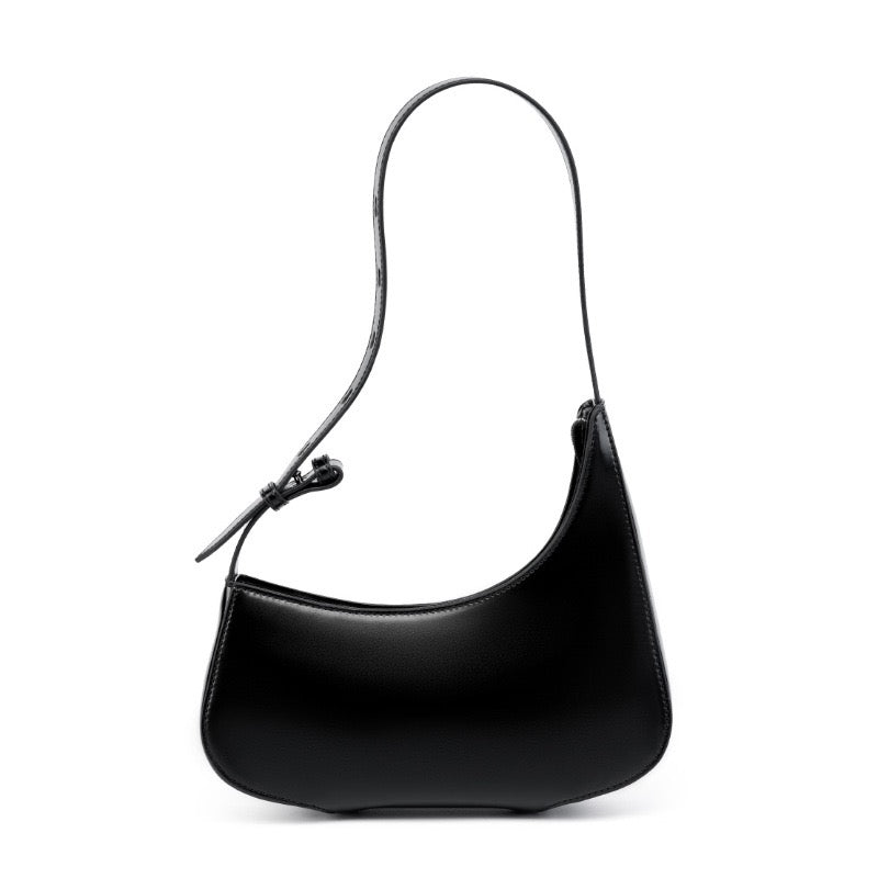 Women’s Genuine Leather Half Moon Baguette Bag | Effortless Everyday Elegance