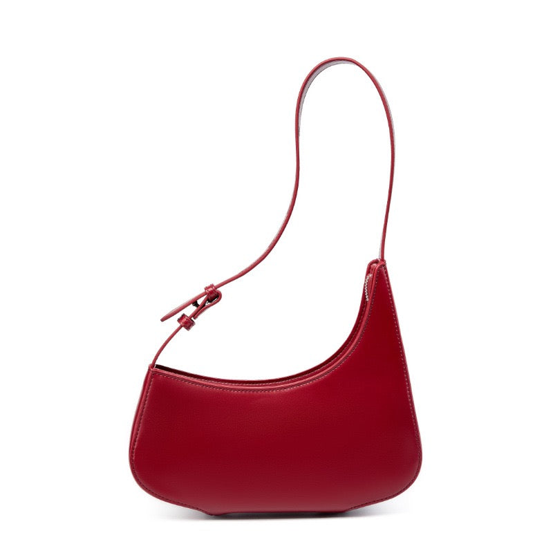 Women’s Genuine Leather Half Moon Baguette Bag | Effortless Everyday Elegance