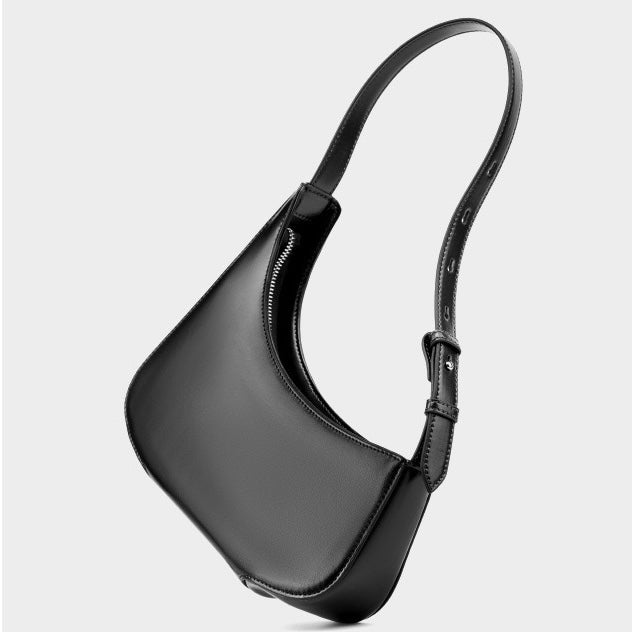 Women’s Genuine Leather Half Moon Baguette Bag | Effortless Everyday Elegance