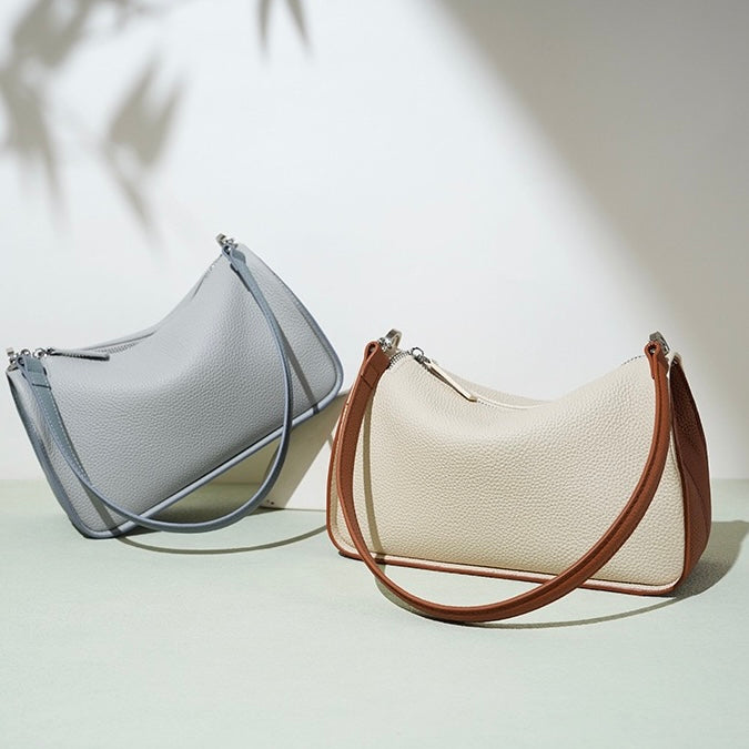 Women's Genuine Leather Minimalist Crossbody Shoulder Bag | Quiet Modern Luxury