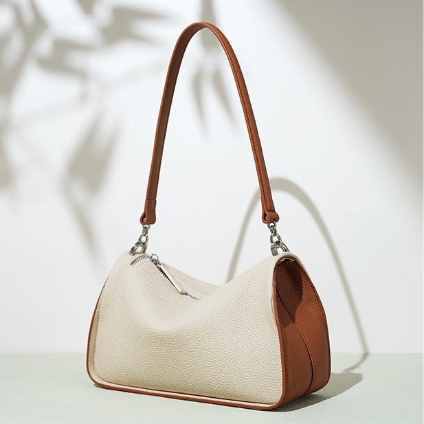 Women's Genuine Leather Minimalist Crossbody Shoulder Bag | Quiet Modern Luxury