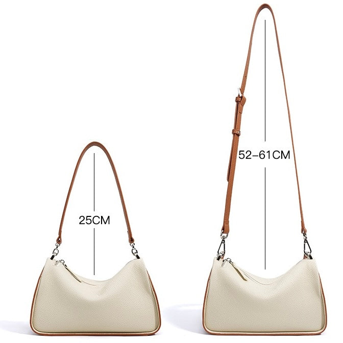 Women's Genuine Leather Minimalist Crossbody Shoulder Bag | Quiet Modern Luxury