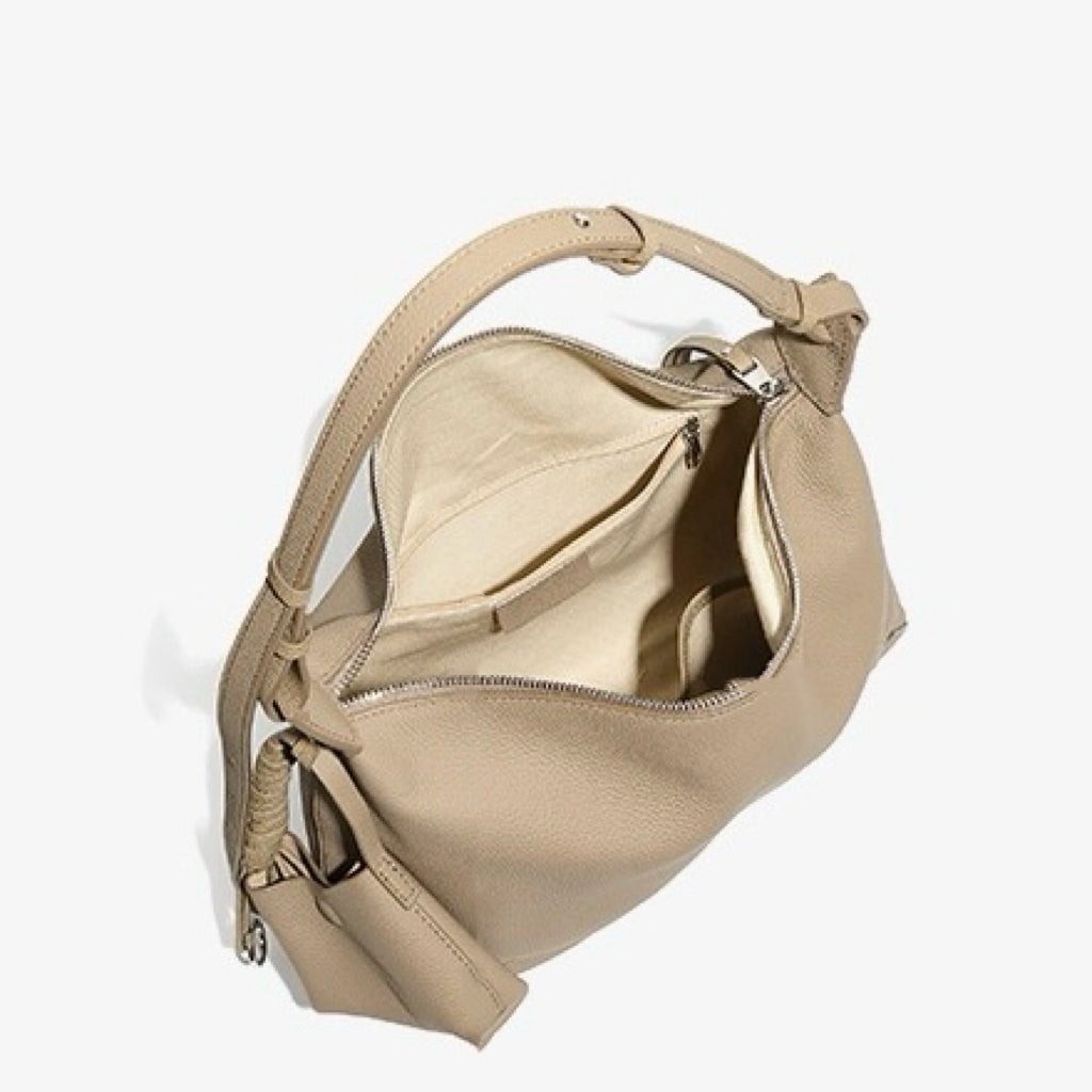 Minimalist Genuine Leather Tote Shoulder Bag | Large Capacity Commuter Elegance