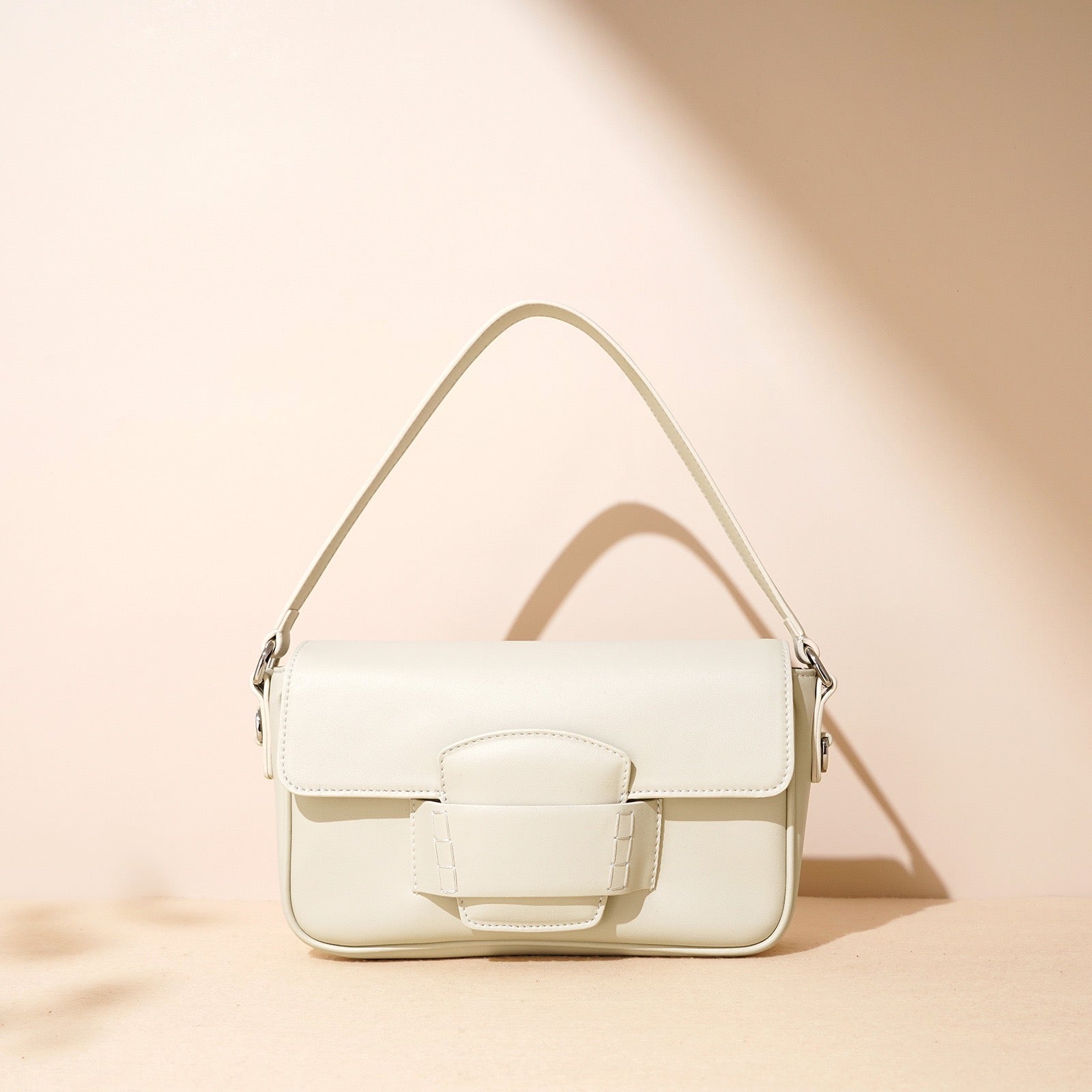 Women’s Genuine Leather Shoulder Bag | Minimalist Square Flap Elegance