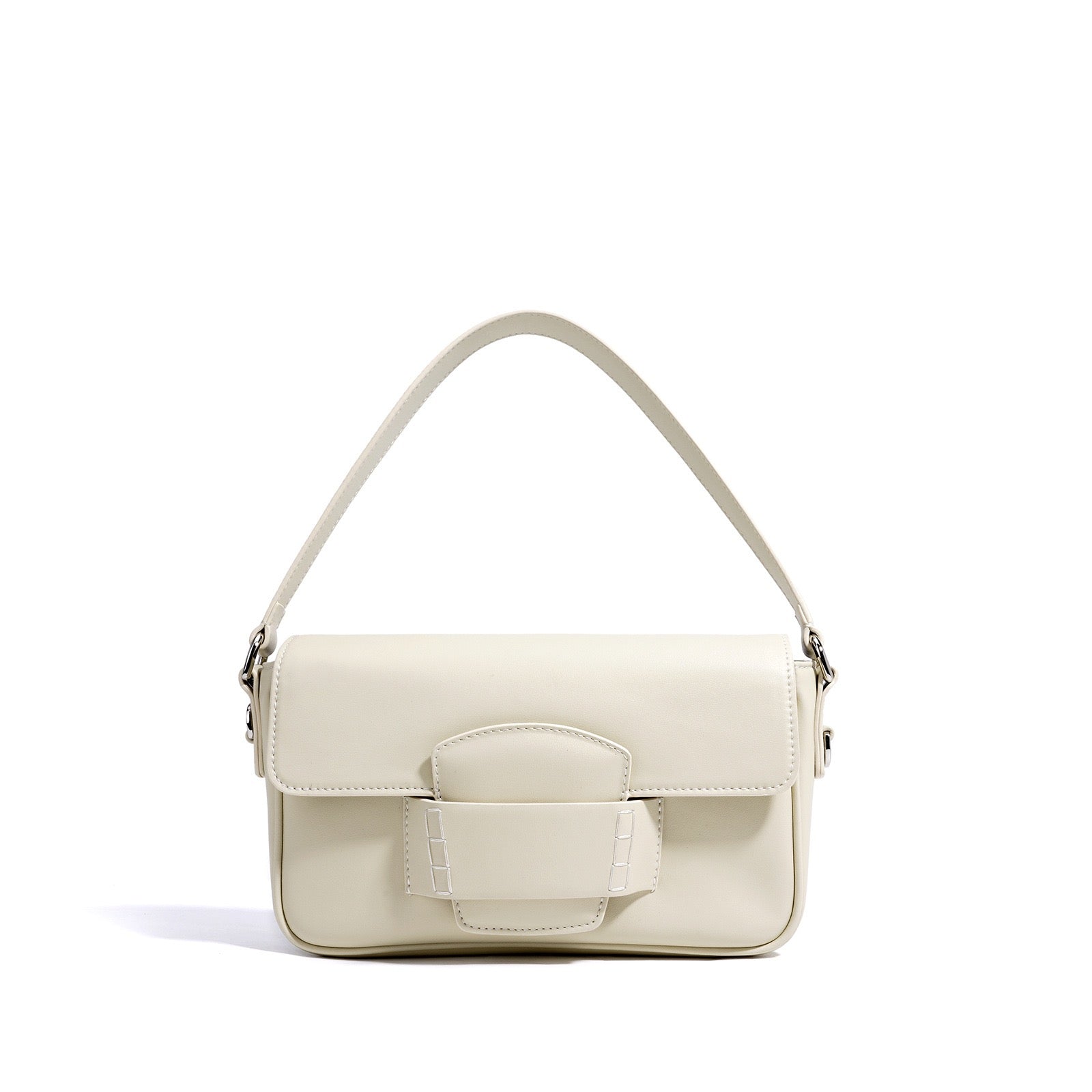 Women’s Genuine Leather Shoulder Bag | Minimalist Square Flap Elegance