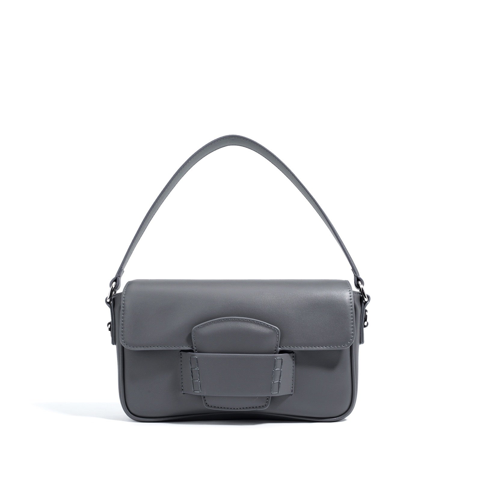 Women’s Genuine Leather Shoulder Bag | Minimalist Square Flap Elegance