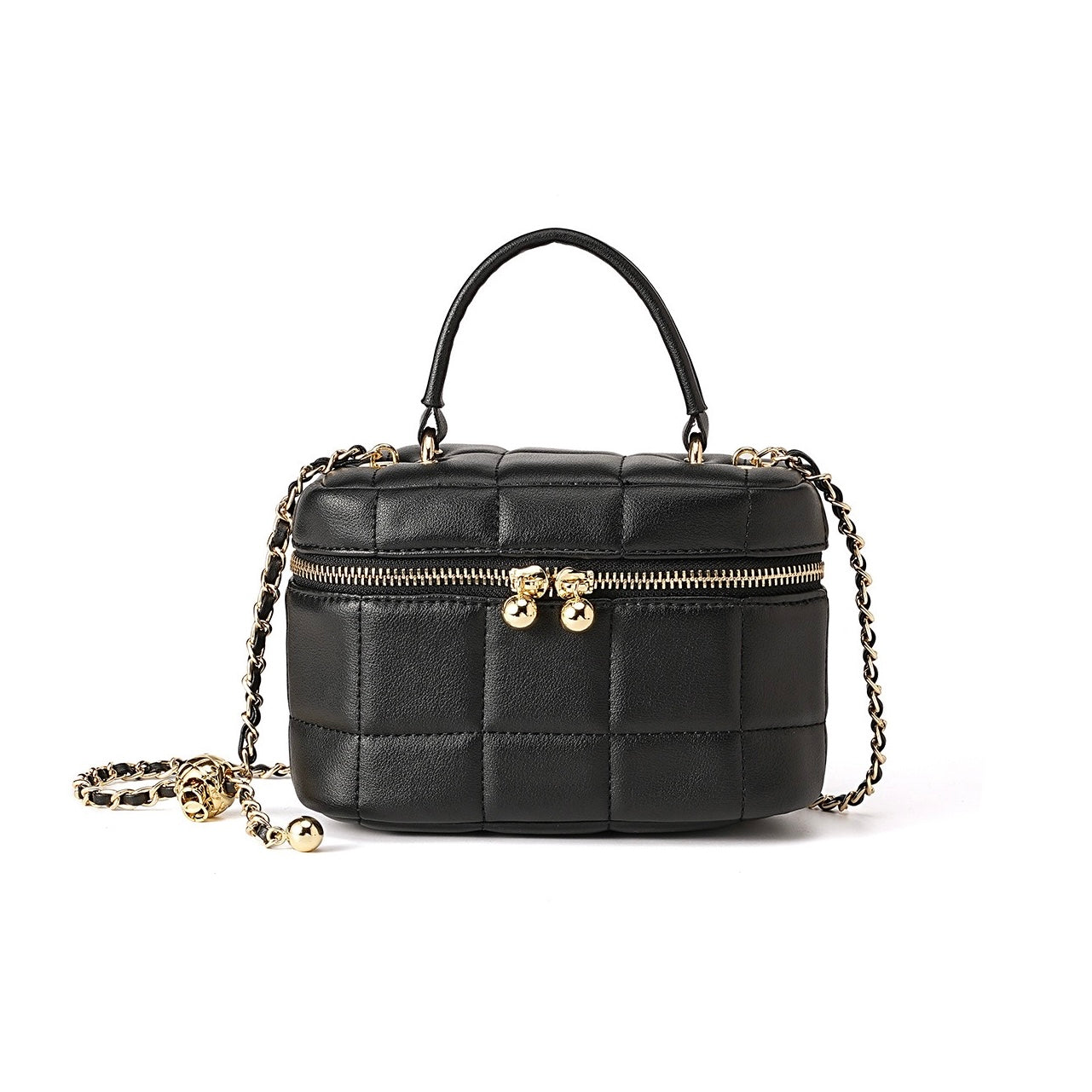 Women’s Textured Genuine Leather Chain Shoulder Bag | Effortless Timeless Elegance