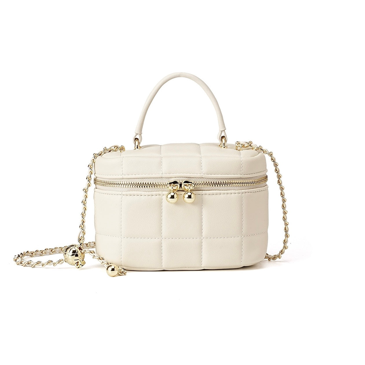 Women’s Textured Genuine Leather Chain Shoulder Bag | Effortless Timeless Elegance