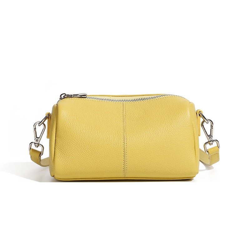 Women’s Top Grain Cowhide Cylinder Clutch Bag | Timeless Sculptural Elegance