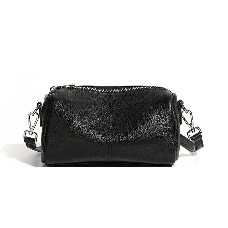 Women’s Top Grain Cowhide Cylinder Clutch Bag | Timeless Sculptural Elegance