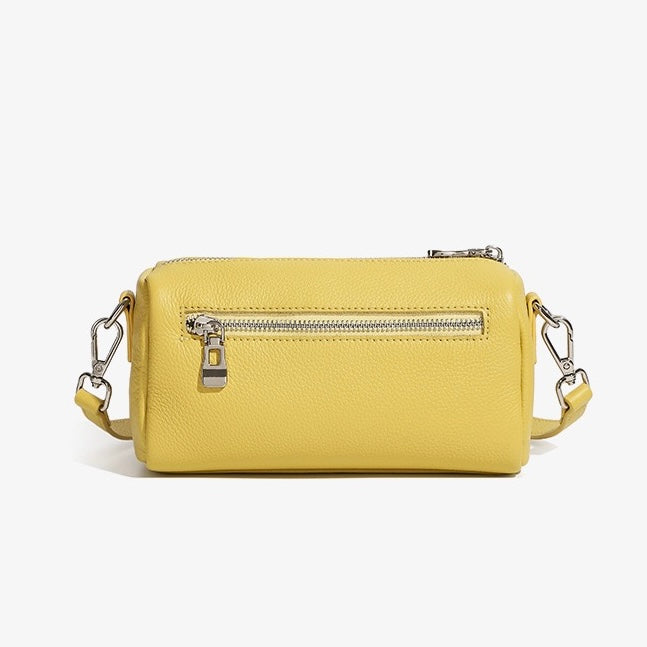 Women’s Top Grain Cowhide Cylinder Clutch Bag | Timeless Sculptural Elegance