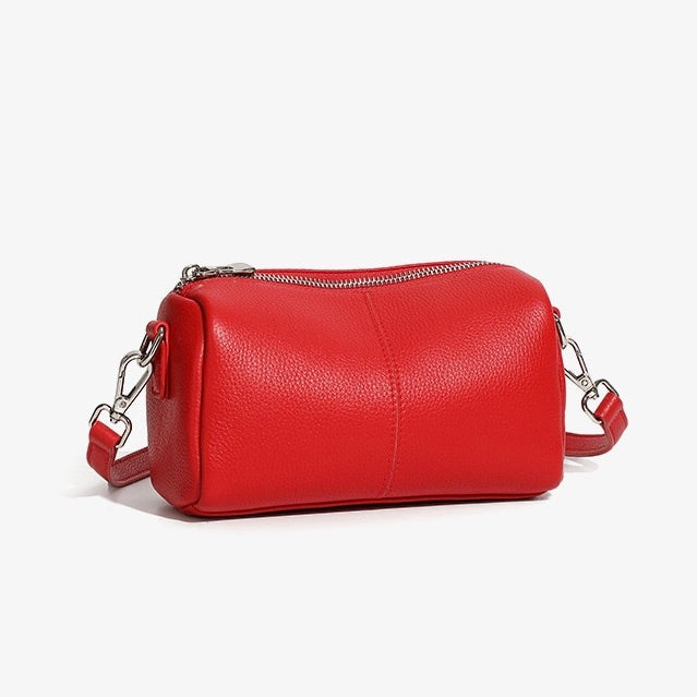 Women’s Top Grain Cowhide Cylinder Clutch Bag | Timeless Sculptural Elegance
