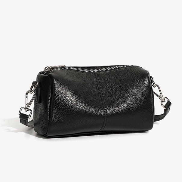 Women’s Top Grain Cowhide Cylinder Clutch Bag | Timeless Sculptural Elegance