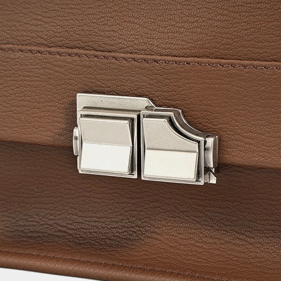 Women’s Genuine Leather Small Square Bag | Effortless Chain Elegance