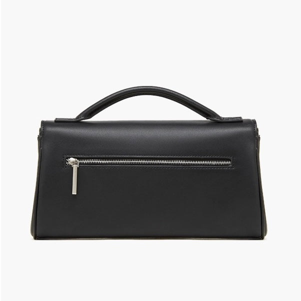 Women’s Genuine Leather Shoulder Handbag | Designer Lock Clasp Elegance