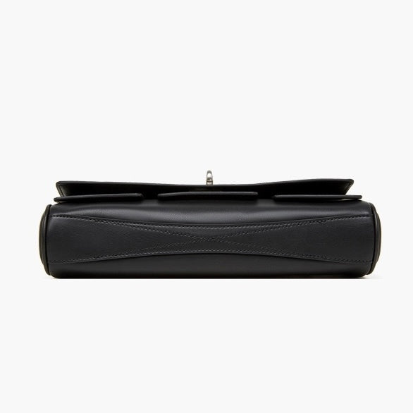 Women’s Genuine Leather Shoulder Handbag | Designer Lock Clasp Elegance
