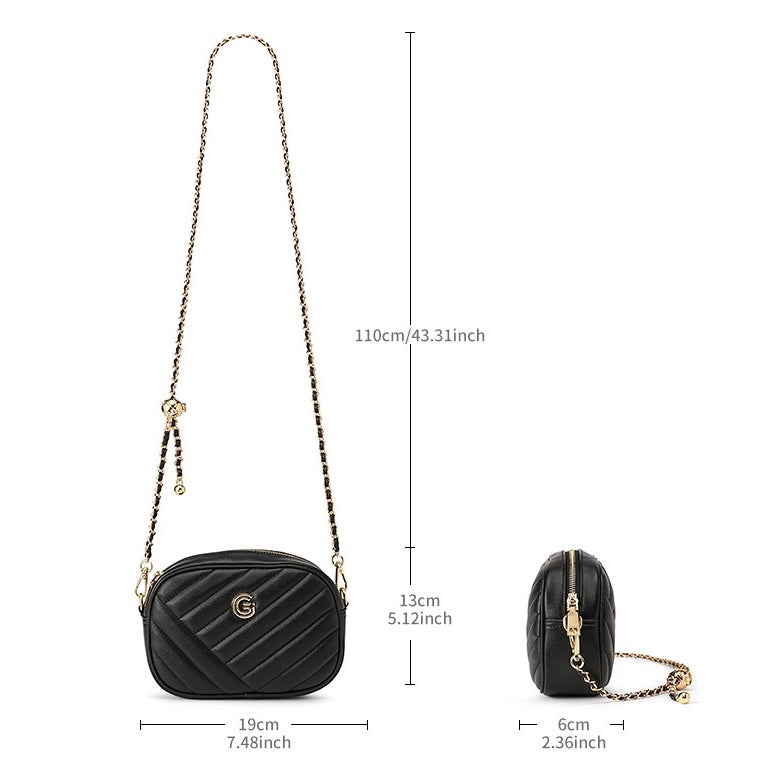 Women's Genuine Leather Round Bag | Effortless Retro Elegance