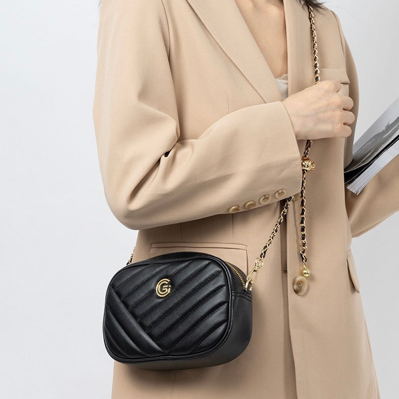 Women’s Genuine Leather Retro Round Bag | Effortless Vintage Elegance