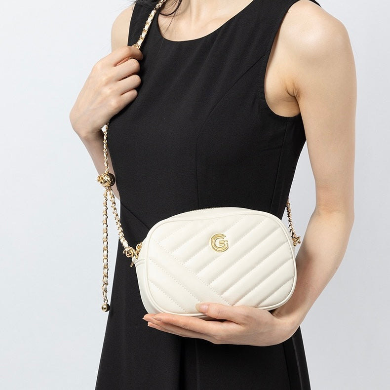 Women's Genuine Leather Round Bag | Effortless Retro Elegance
